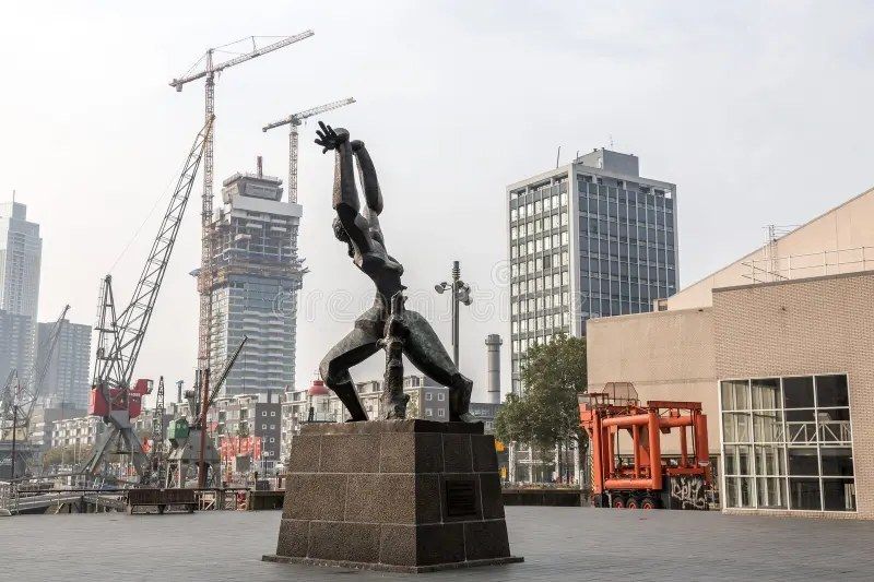 Zadkine's 'The Destroyed City' monument, Rotterdam, South Holland