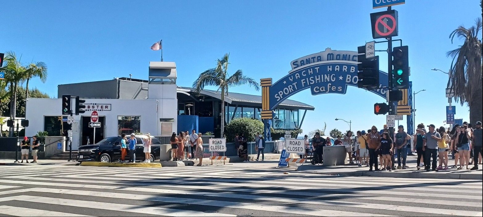 Santa Monica State Beach and Santa Monica Pier, California